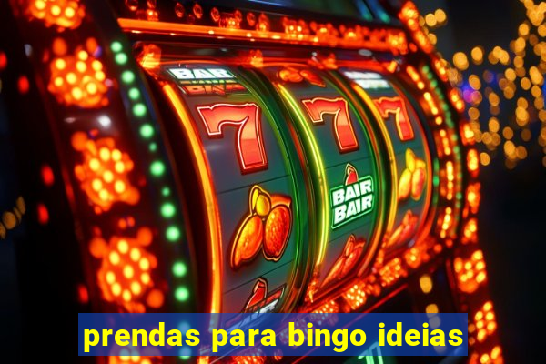 prendas para bingo ideias